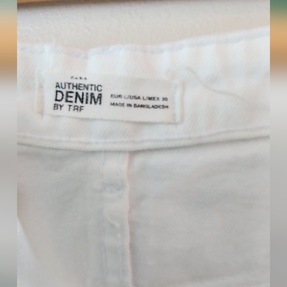 Zara White Denim/Jean Midi Skirt - Picture 2 of 4